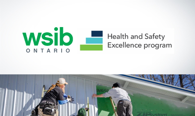 WSIB Health and Safety Portal logo with men painting a house